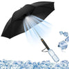 Portable USB Rechargeable Umbrella with Fan and Mist Spray 3 in 1 Cooling Summer Sunshade Fan Bumbershoot Uv Blocking Umbrella