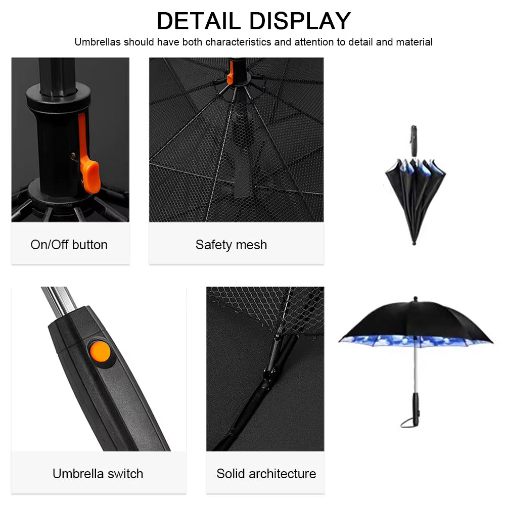 3 in 1 Sunscreen Umbrellas with Fan Misters Stylish Sun Protection Umbrellas for Fishing Golfing Uv Umbrella Large Parasol